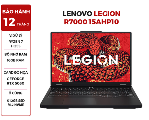 LAPTOP LENOVO LEGION R7000 15AHP10 Ryzen 7 H 255 | RTX 5060 | 16GB RAM | 512GB SSD | 15.3