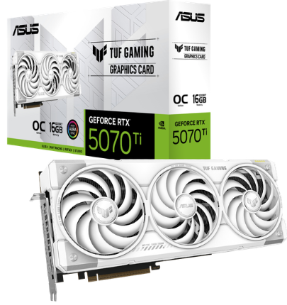Card màn hình ASUS TUF Gaming GeForce RTX™ 5070 Ti WHITE 16GB GDDR7 OC Edition