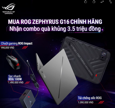 Laptop Gaming Asus ROG Zephyrus G16 GU605CM-QR078W