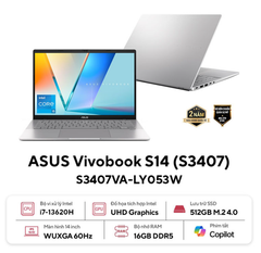  Laptop Asus Vivobook S14 S3407VA-LY053W 
