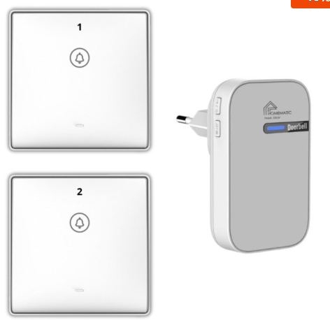 Chuông cửa không dây không pin cao cấp Homematic G9LW