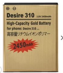  Pin HTC Desire 310 Pin Li-Polymer có thể sạc lại 3.8V / 2450mAh 