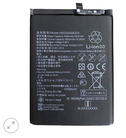 Pin Honor Play 9A/Enjoy 10e/Enjoy 20 pin Li-Polymer 5000mAh HB526489EEW