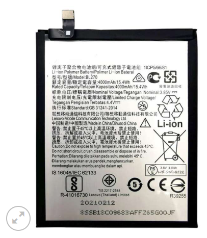Pin Lenovo K6 Note Pin 4000mAh BL270 Li-Polymer