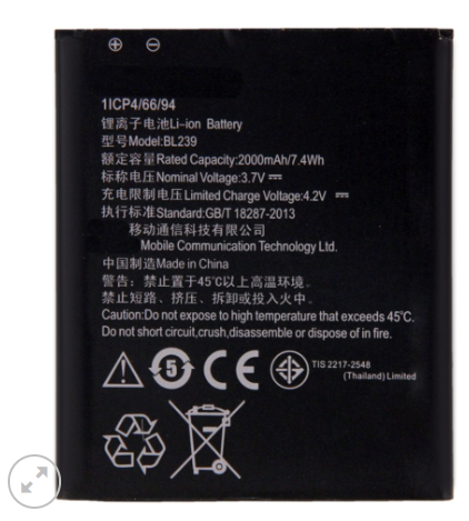 Pin Lenovo A399 Li-ion BL239 2000mAh