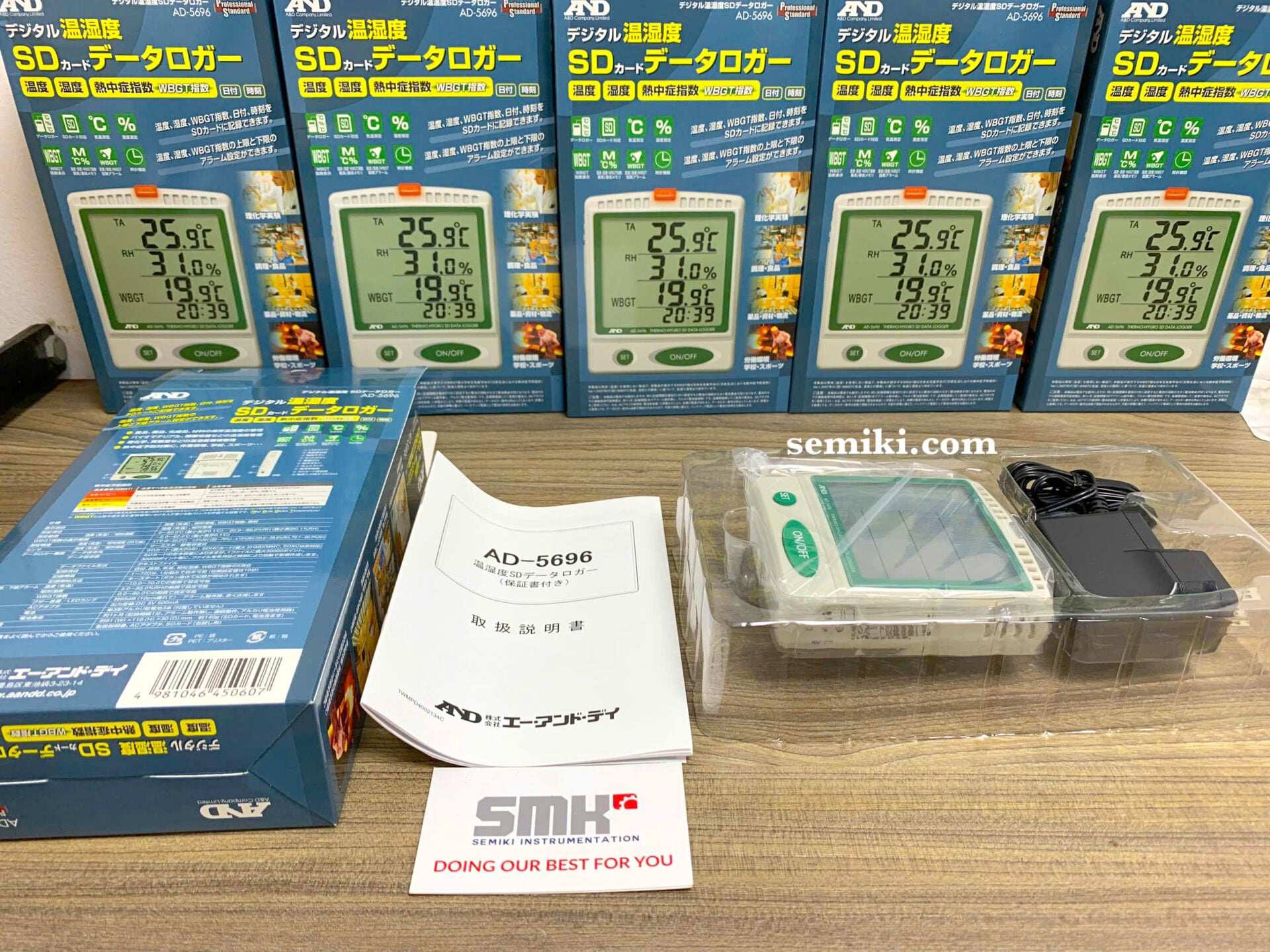 Ảnh minh họa A&D AD-5696 Bộ ghi dữ liệu nhiệt độ, độ ẩm, WBGT kèm SDHC card 1