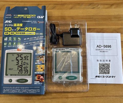 A&D AD-5696 Bộ ghi dữ liệu nhiệt độ, độ ẩm, WBGT kèm SDHC card