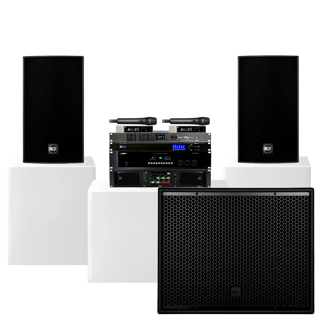 Ảnh minh họa Dàn karaoke gia đình, biệt thự VIP RCF 04 (RCF C5212-66, XPS 16K, BIK BPC-R500, RCF S19...) 2