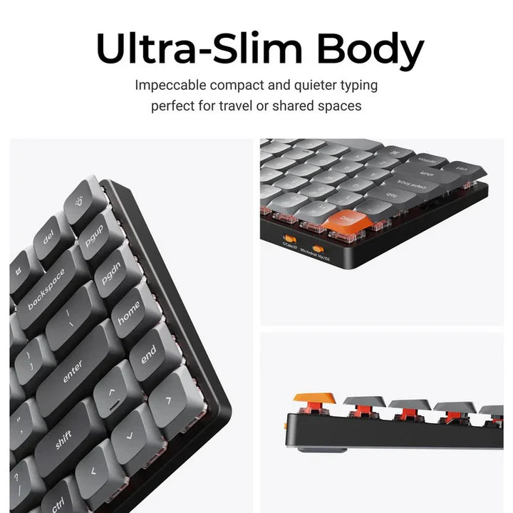 Ảnh minh họa Keychron K3 Max Bàn phím cơ không dây 75% QMK/VIA, LED RGB, Gateron Red low-profile thay nóng, khung nhôm, bố cục Arabic 2
