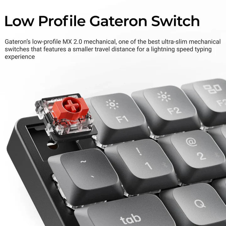 Ảnh minh họa Keychron K3 Max Bàn phím cơ không dây 75% QMK/VIA, LED RGB, Gateron Red low-profile thay nóng, khung nhôm, bố cục Arabic 3