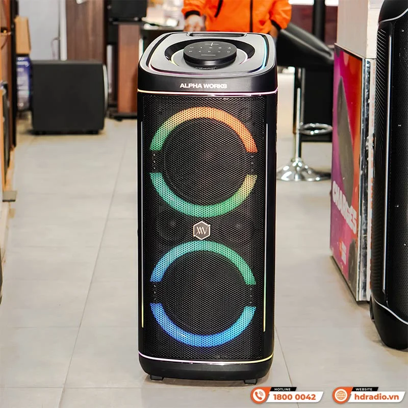 Ảnh minh họa Loa Alpha Works Genbeat 520, Công suất 520W RMS, Bluetooth 5.4, TWS, đèn LED đẹp 1