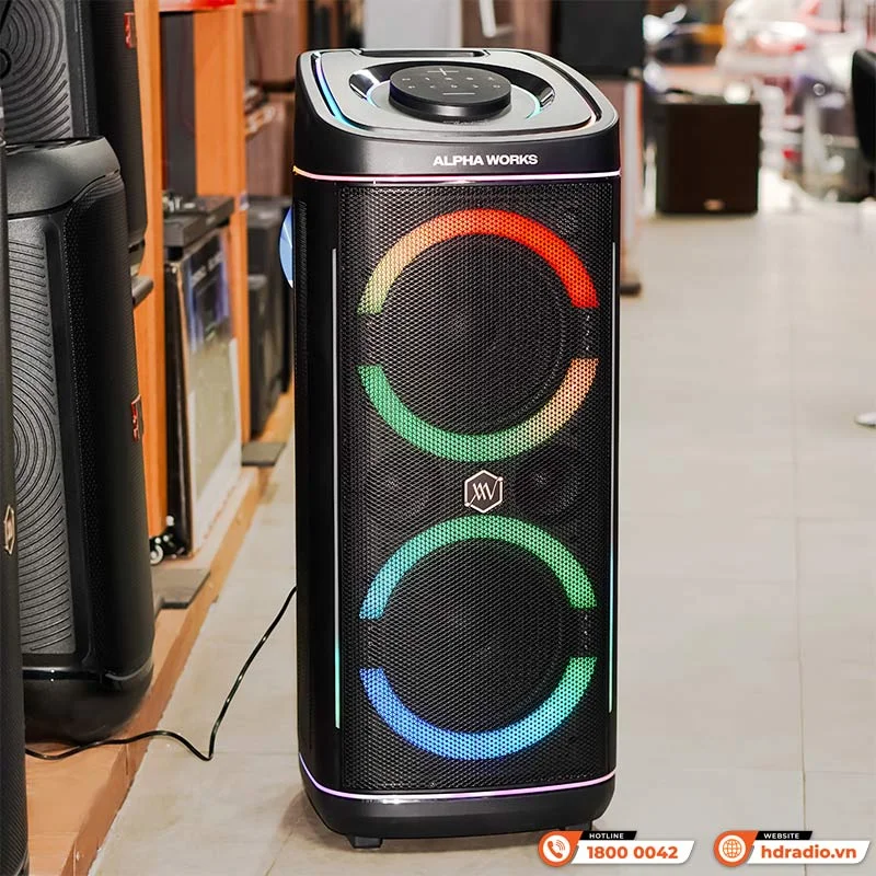 Ảnh minh họa Loa Alpha Works Genbeat 520, Công suất 520W RMS, Bluetooth 5.4, TWS, đèn LED đẹp 2