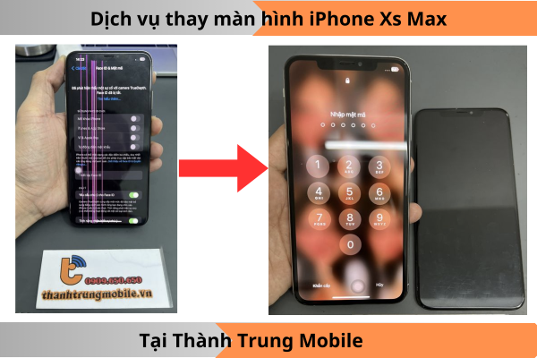 Ảnh minh họa Thay màn hình iPhone Xs Max (mã máy A2101, A1921, A2102, A2104) chính hãng: Giá bao nhiêu, có giữ được Face ID? 2