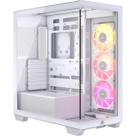 Vỏ máy tính Corsair iCUE LINK 3500X TG Mid Tower White (CC-9011281-WW)