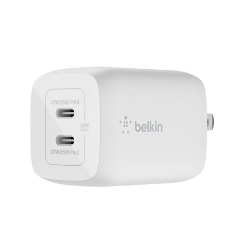 Sạc Belkin 65W GaN | 2 Cổng USB-C PD 3.0 PPS Chính Hãng