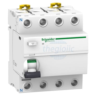 A9R14491 RCCB Aptomat Chống Giật, Dòng Rò Schneider 4 Cực 100A
