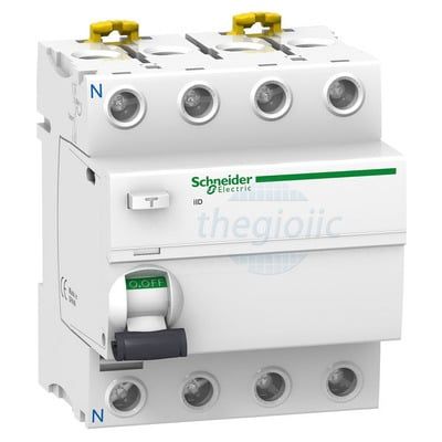A9R15491 RCCB Aptomat Chống Giật, Dòng Rò Schneider 4 Cực 100A