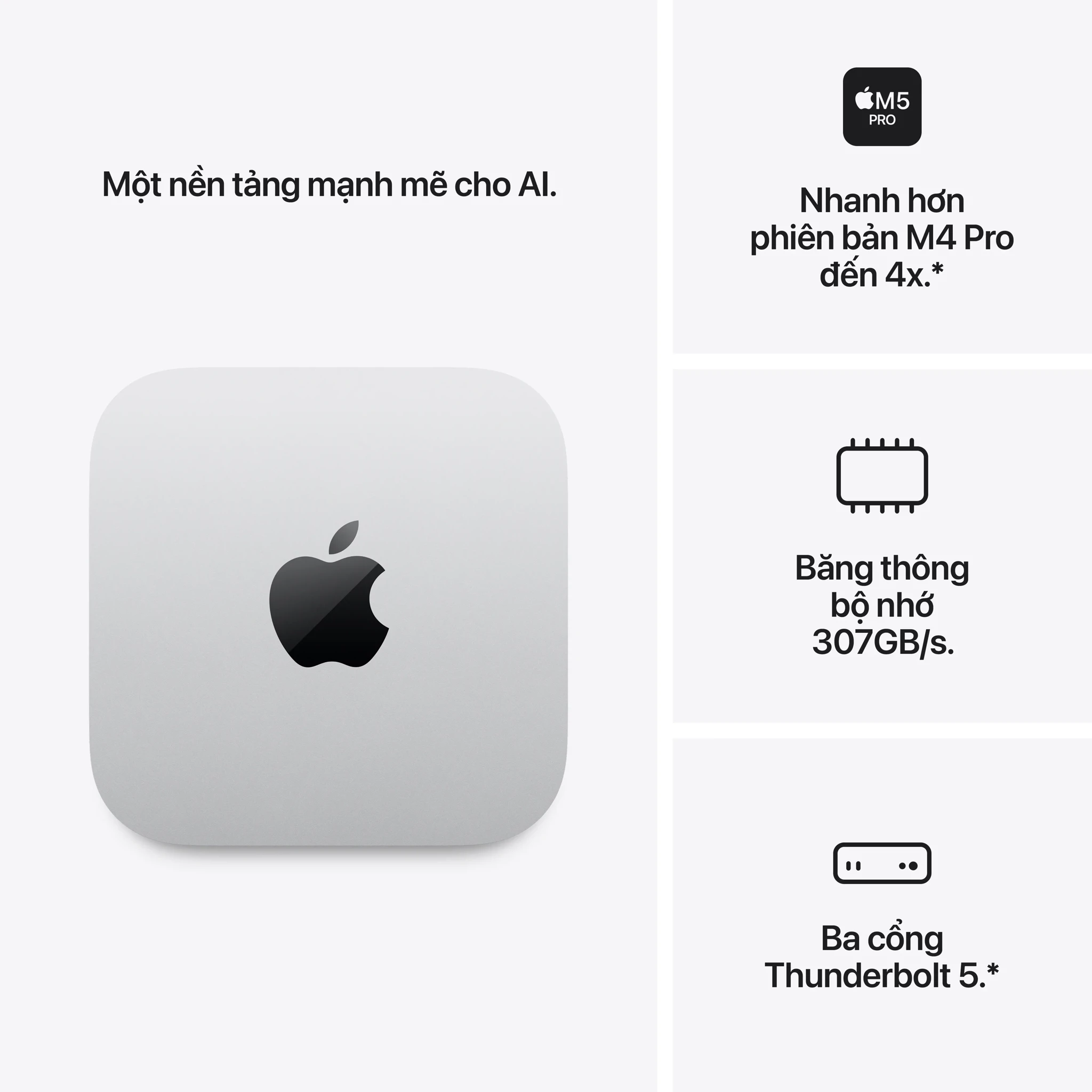 Ảnh minh họa Apple Mac mini M5 Pro 15CPU 16GPU 48GB 512GB 2026 | Chính hãng Apple Việt Nam 2