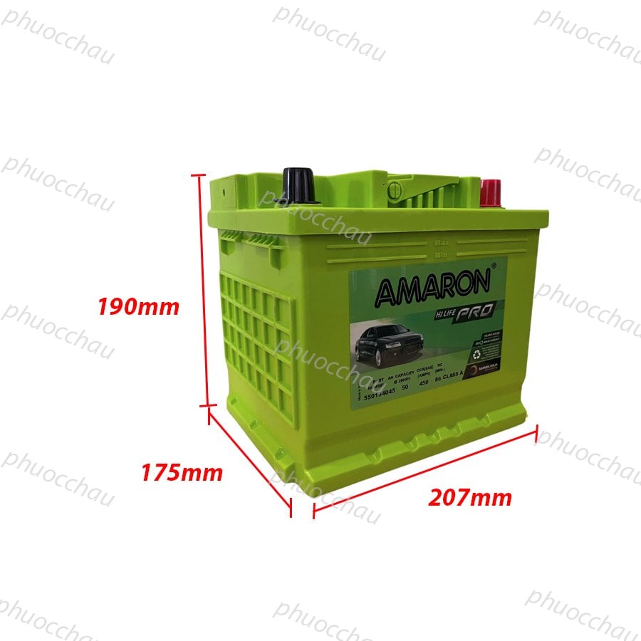 Ảnh minh họa Ắc Quy Amaron Pro DIN50 12V 50AH 1