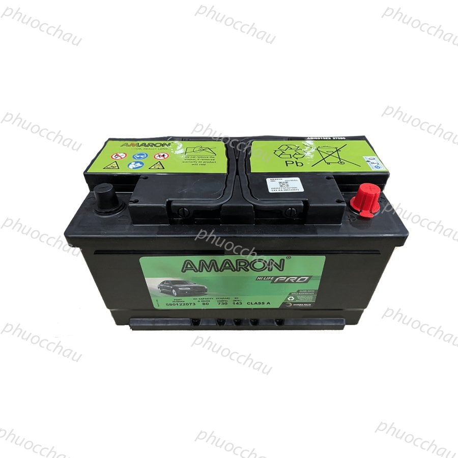 Ảnh minh họa Ắc Quy Amaron Pro DIN80 12V 80AH 2