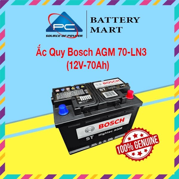 Ảnh minh họa Ắc Quy BOSCH AGM 70 LN3 (12V-70Ah) 1