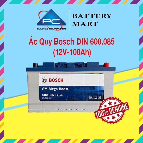 Ảnh minh họa Ắc Quy BOSCH DIN 600.085 (12V-100Ah) 1