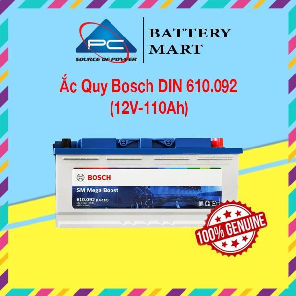 Ảnh minh họa Ắc Quy BOSCH DIN 610.092 (12V-110Ah) 1