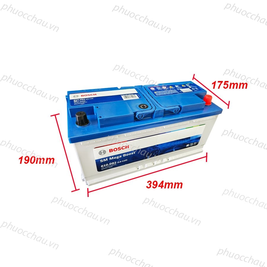Ảnh minh họa Ắc Quy BOSCH DIN 610.092 (12V-110Ah) 2