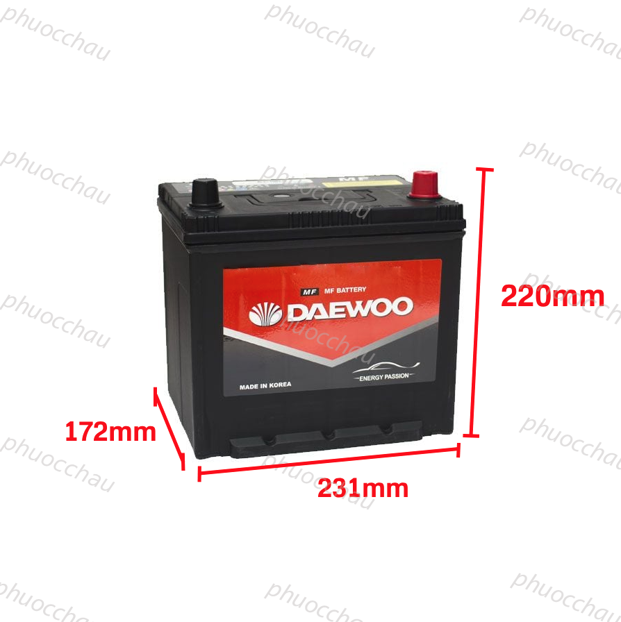 Ảnh minh họa Ắc Quy Daewoo ECQ85 EFB 12V 65AH 1