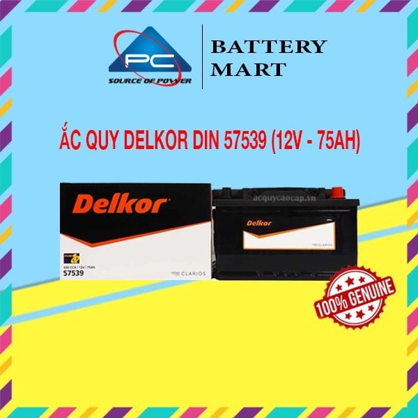 Ảnh minh họa Ắc Quy Delkor DIN 57539 (12V - 75Ah) 1