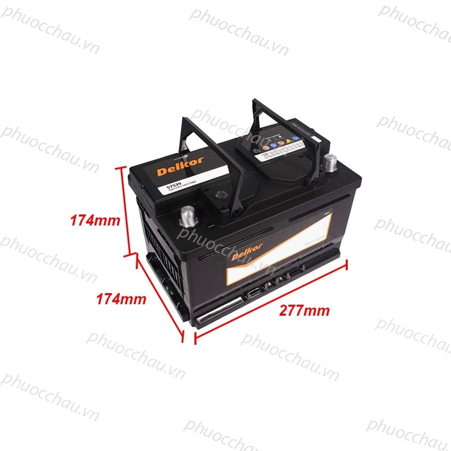 Ảnh minh họa Ắc Quy Delkor DIN 57539 (12V - 75Ah) 2