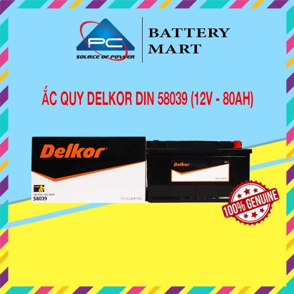 Ảnh minh họa Ắc Quy Delkor DIN 58039 (12V - 80Ah) 1