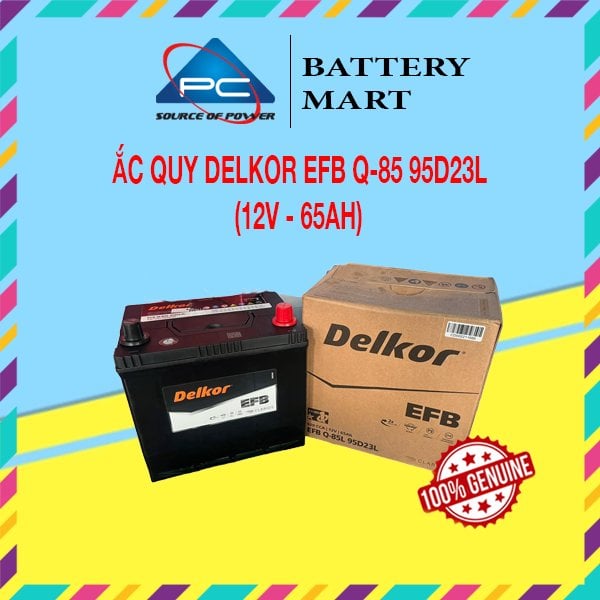 Ảnh minh họa Ắc Quy Delkor EFB Q85/95D23L 12V-65Ah | Q85/115D23L 12V-70Ah 1