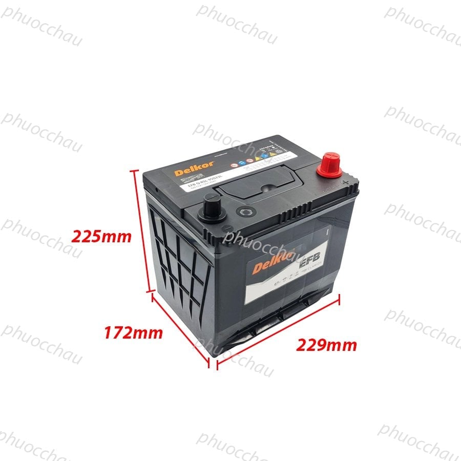 Ảnh minh họa Ắc Quy Delkor EFB Q85/95D23L 12V-65Ah | Q85/115D23L 12V-70Ah 2
