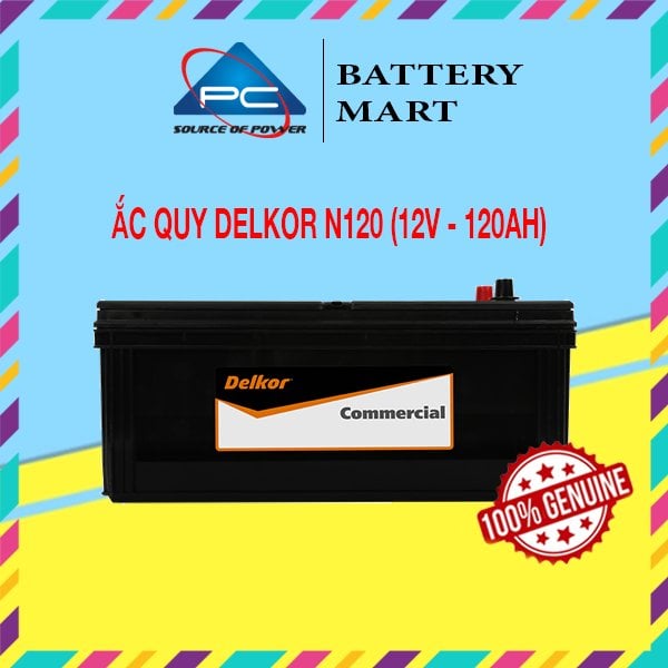 Ảnh minh họa Ắc Quy Delkor N120 (12V - 120Ah) 1