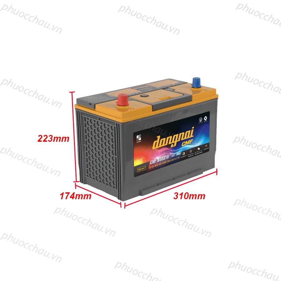 Ảnh minh họa Ắc Quy Dong Nai CMF 95D31R (12V-80Ah) 2