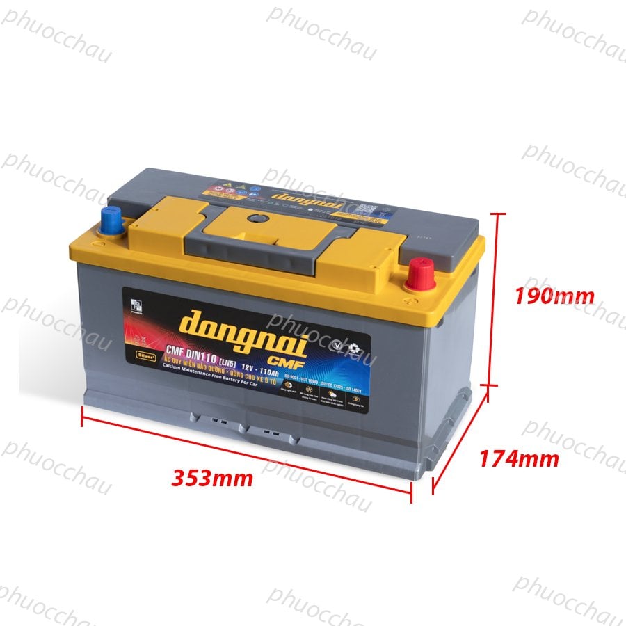 Ảnh minh họa Ắc Quy Dong Nai CMF DIN110 LN5 (12V110Ah) 1