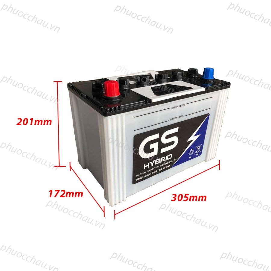 Ảnh minh họa Ắc Quy GS HYBRID 105D31R PLUS (12V-90AH) 2
