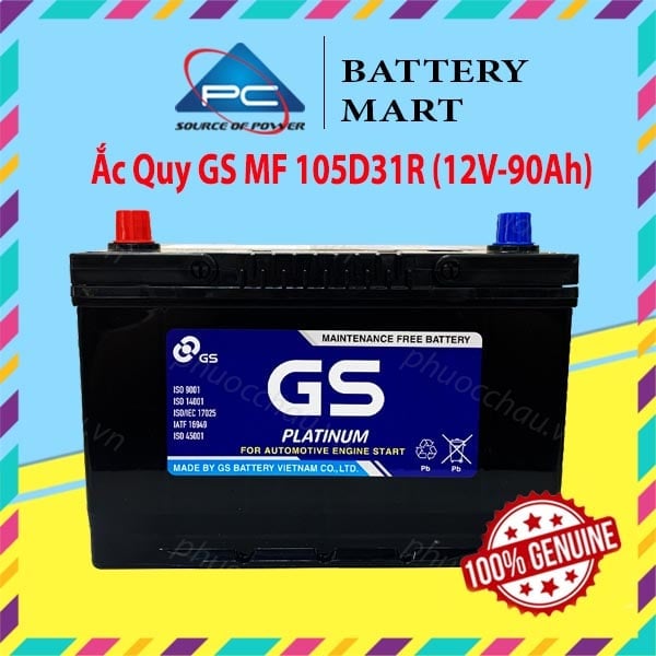 Ảnh minh họa Ắc Quy GS MF 105D31R (12V-90AH) 1