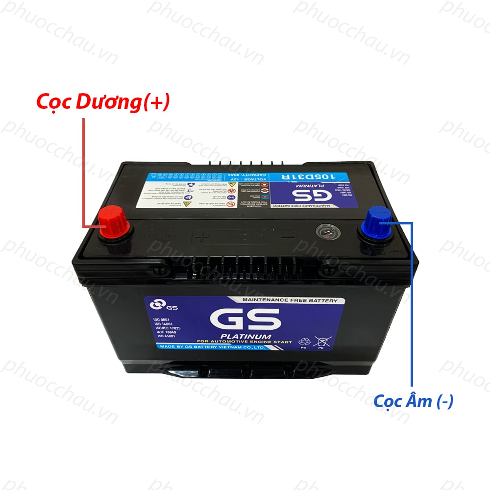 Ảnh minh họa Ắc Quy GS MF 105D31R (12V-90AH) 3