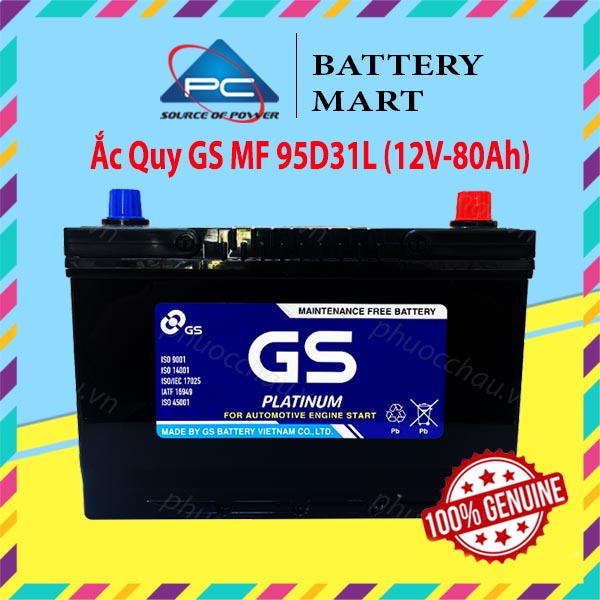 Ảnh minh họa Ắc Quy GS MF 95D31L (12V-80AH) 1