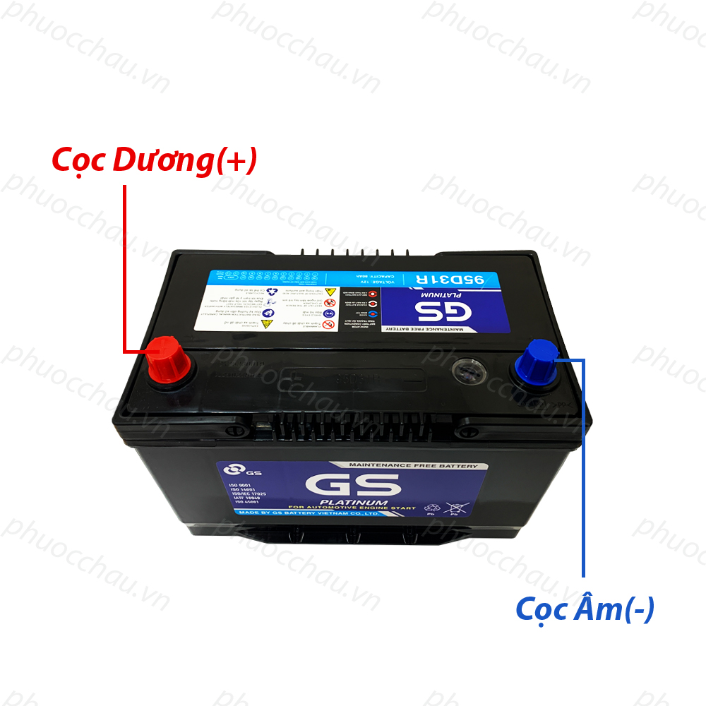 Ảnh minh họa Ắc Quy GS MF 95D31R (12V-80AH) 3