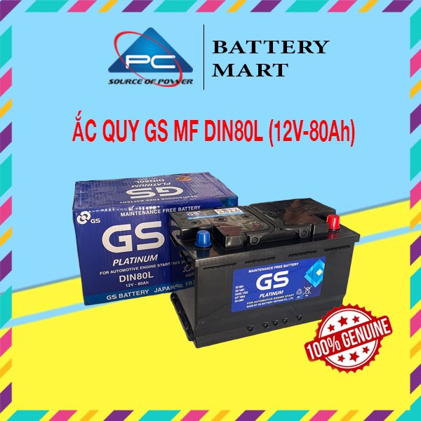 Ảnh minh họa Ắc Quy GS MF DIN80L (12V-80AH) 1