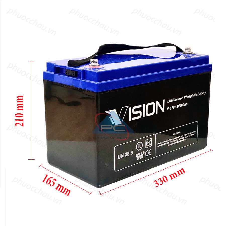 Ảnh minh họa Ắc Quy Lithium VISION V-LFP12100 12V-100AH 2