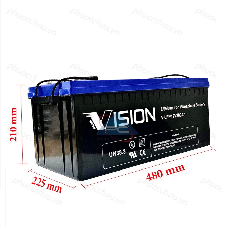 Ảnh minh họa Ắc Quy Lithium VISION V-LFP12200 12V-200AH 2