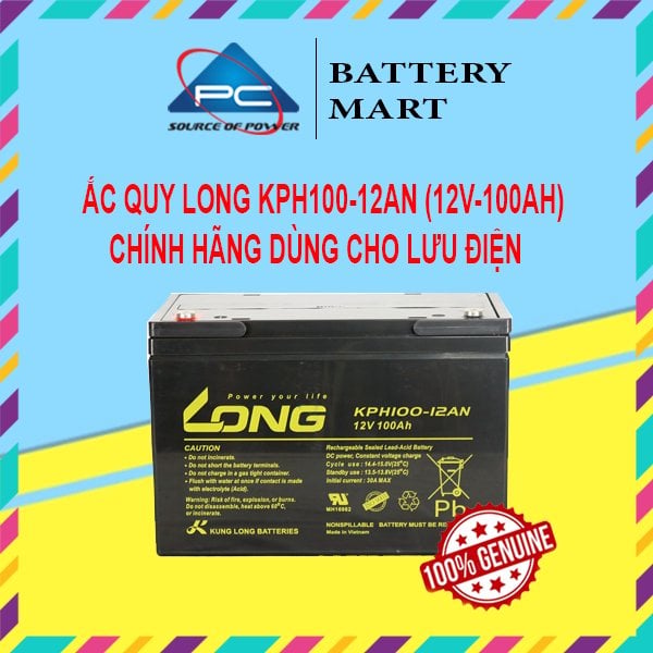 Ảnh minh họa Ắc Quy LONG KPH100-12AN (12V-100Ah) 1