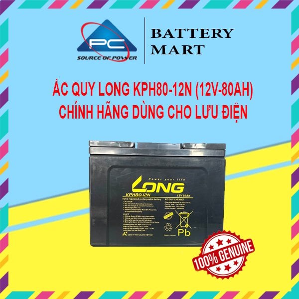 Ảnh minh họa Ắc Quy LONG KPH80-12N (12V-80Ah) 1