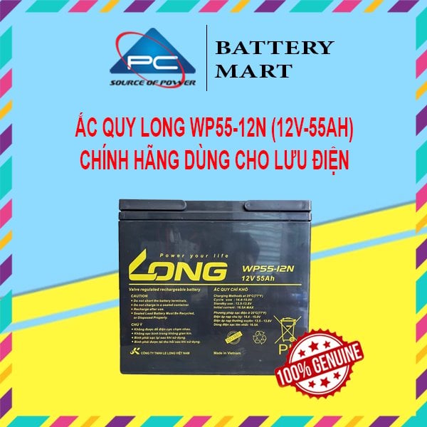 Ảnh minh họa Ắc Quy LONG WP55-12N (12V-55Ah) 1