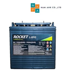 Ắc quy Rocket 8V 190AH, L-890 dùng cho xe golf