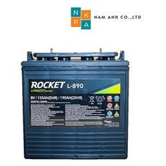  Ắc quy Rocket 8V 190AH, L-890 dùng cho xe golf 